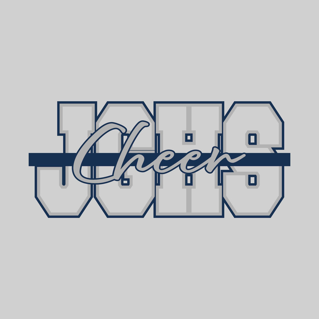 John Glenn Bobcats - Cheer - Outlined JGHS with Cursive Cheer and Color Bar