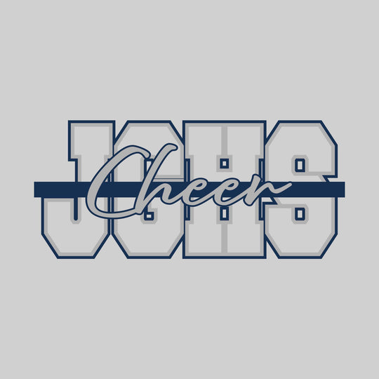 John Glenn Bobcats - Cheer - Outlined JGHS with Cursive Cheer and Color Bar
