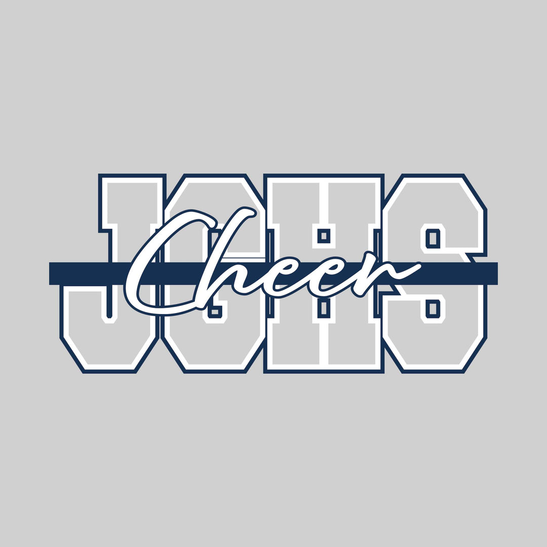 John Glenn Bobcats - Cheer - Outlined JGHS with Cursive Cheer and Color Bar