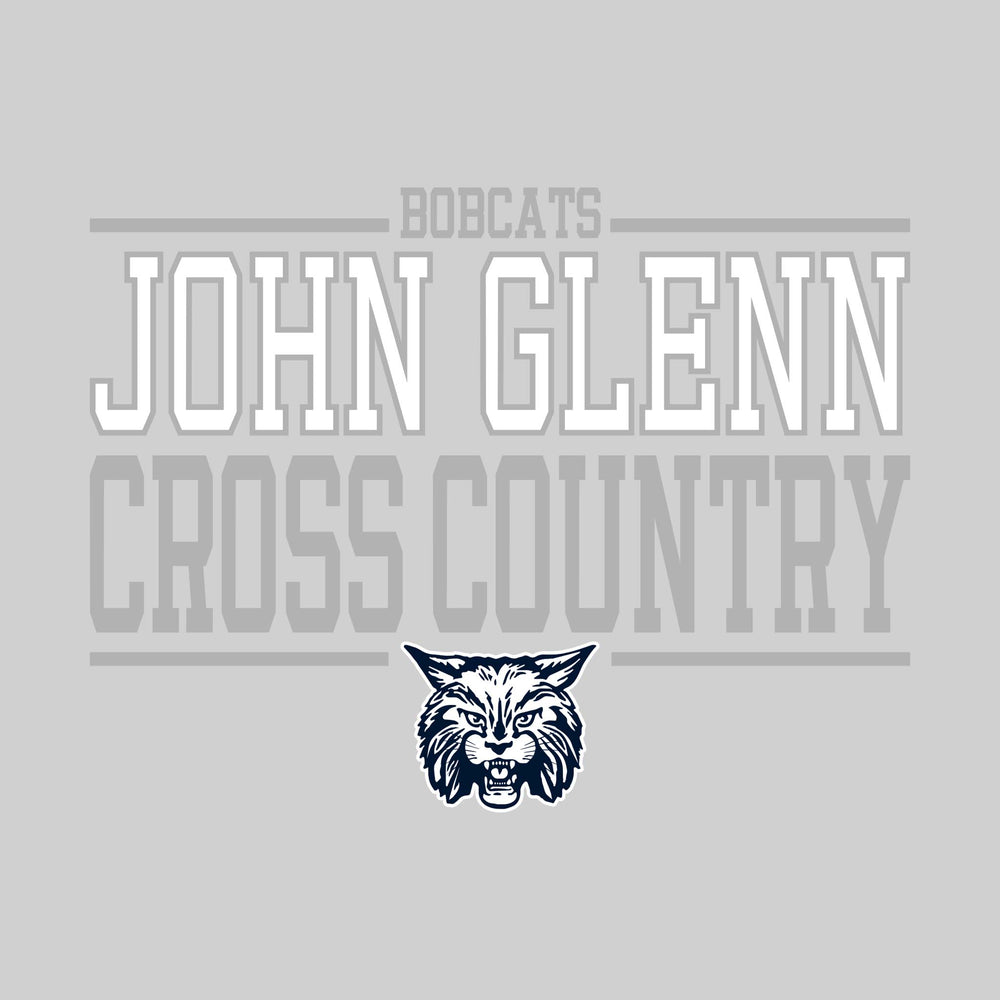 John Glenn Bobcats - Cross Country - Bracketed School Name with Mascot