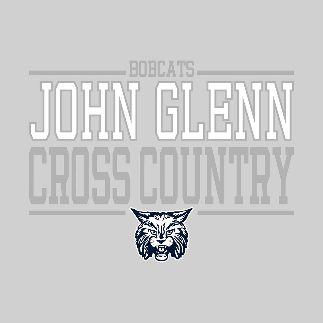 John Glenn Bobcats - Cross Country - Bracketed School Name with Mascot