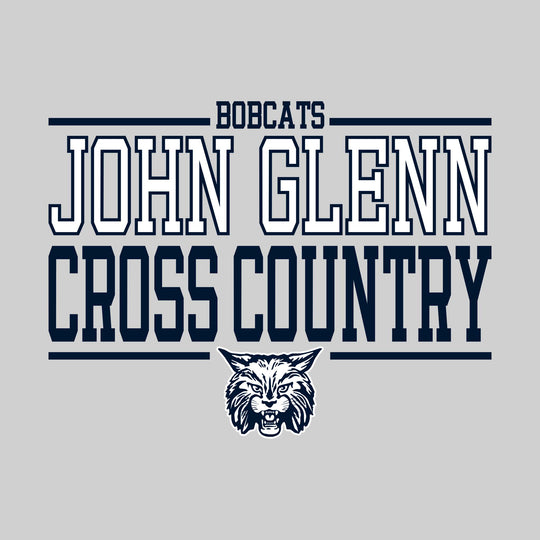 John Glenn Bobcats - Cross Country - Bracketed School Name with Mascot