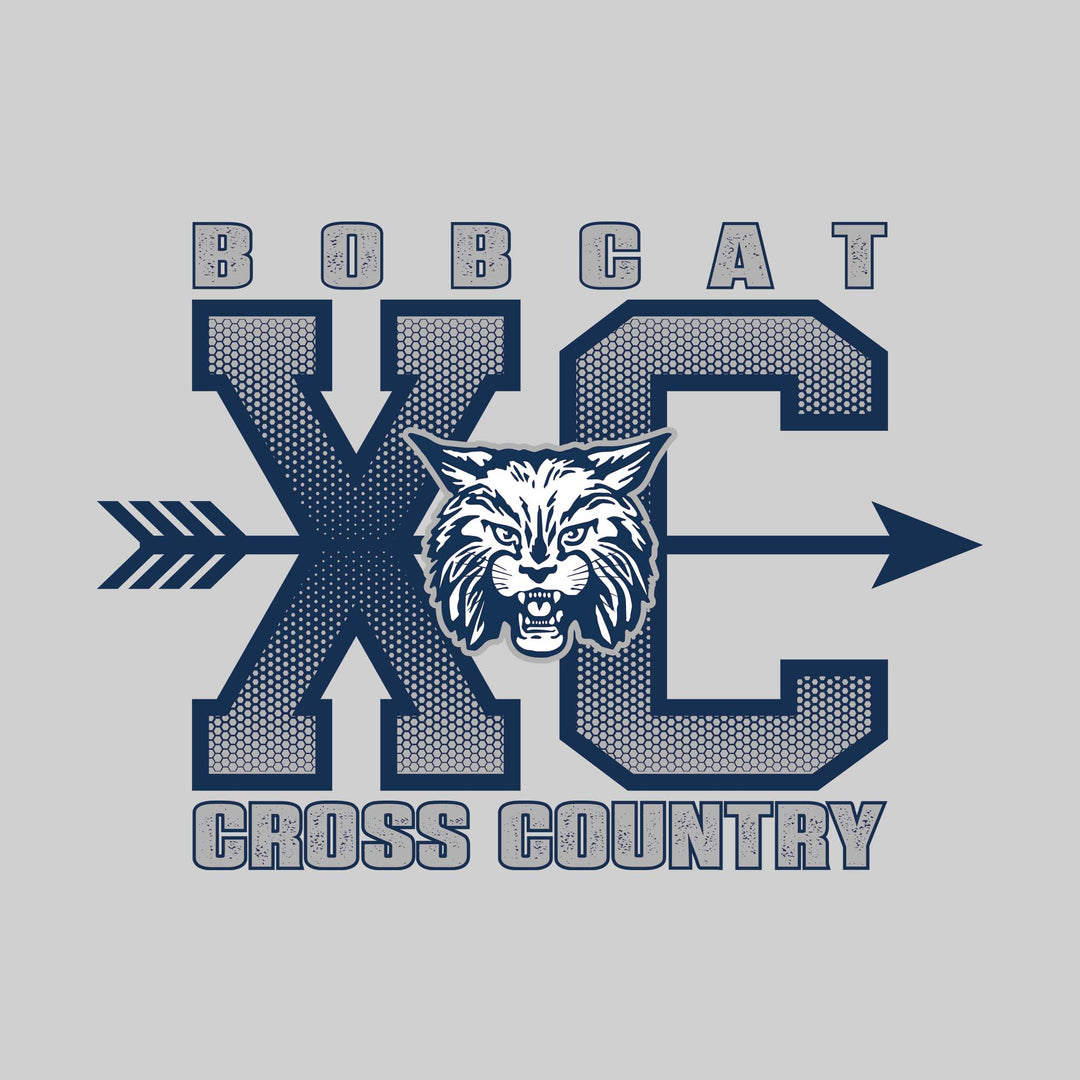 John Glenn Bobcats - Cross Country - XC with Arrow and Mascot
