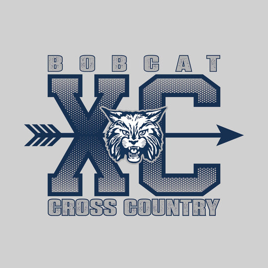 John Glenn Bobcats - Cross Country - XC with Arrow and Mascot