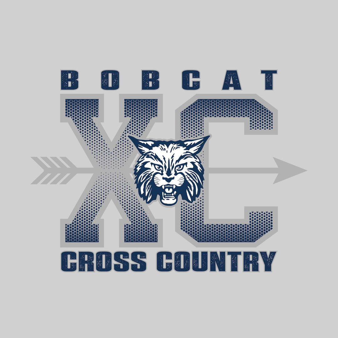 John Glenn Bobcats - Cross Country - XC with Arrow and Mascot