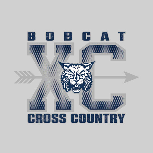 John Glenn Bobcats - Cross Country - XC with Arrow and Mascot