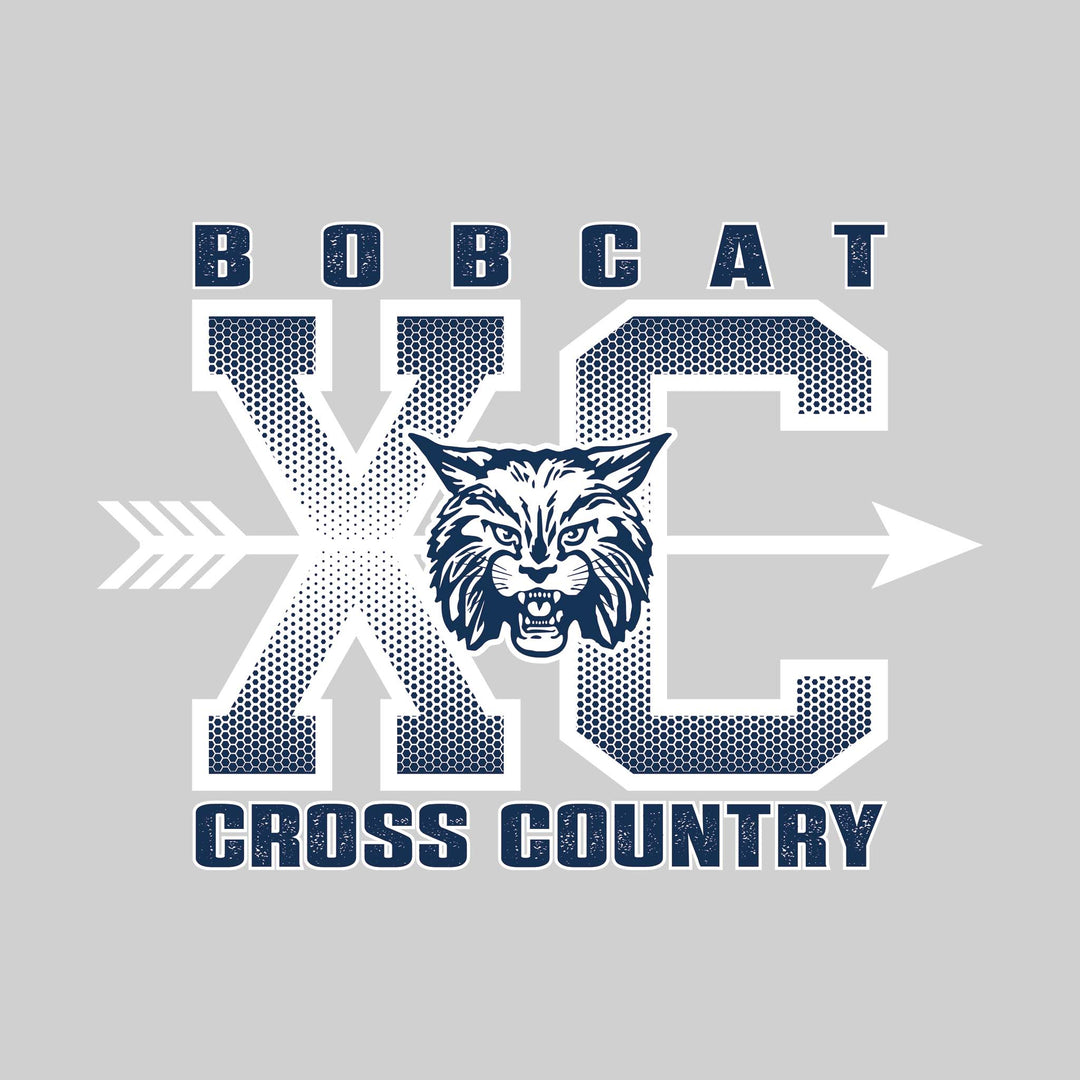 John Glenn Bobcats - Cross Country - XC with Arrow and Mascot