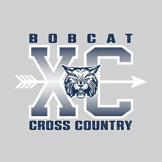 John Glenn Bobcats - Cross Country - XC with Arrow and Mascot