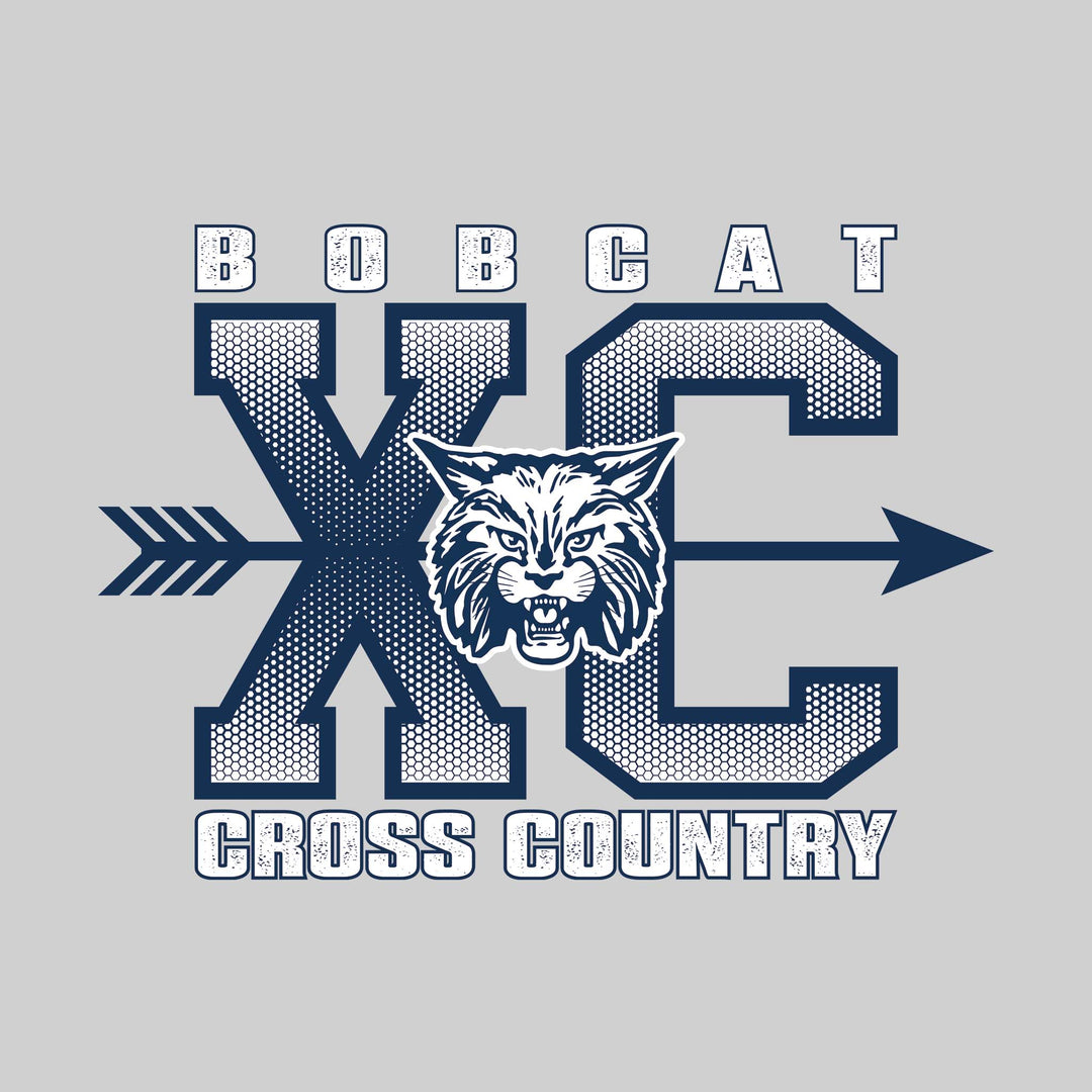 John Glenn Bobcats - Cross Country - XC with Arrow and Mascot