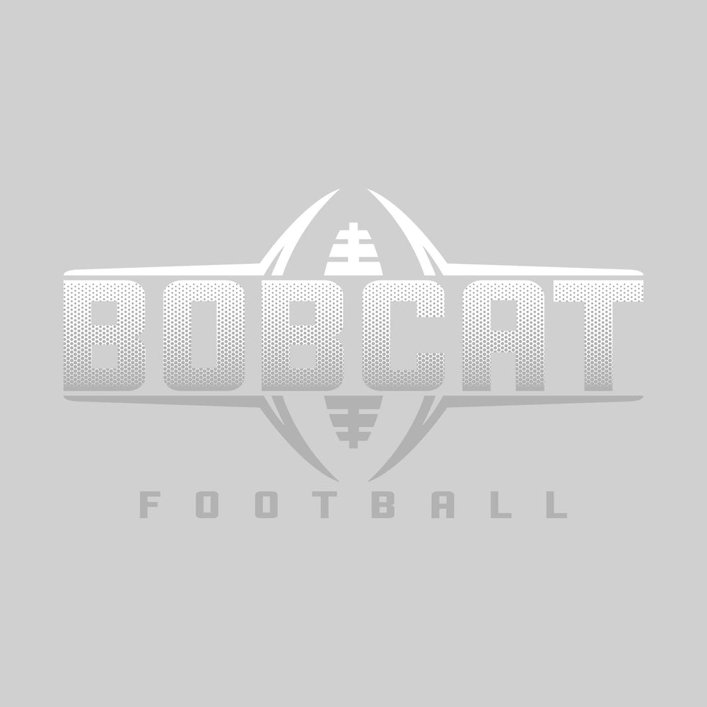 John Glenn Bobcats - Football - Football Shape Bracketing Mascot Name with Hex Pattern