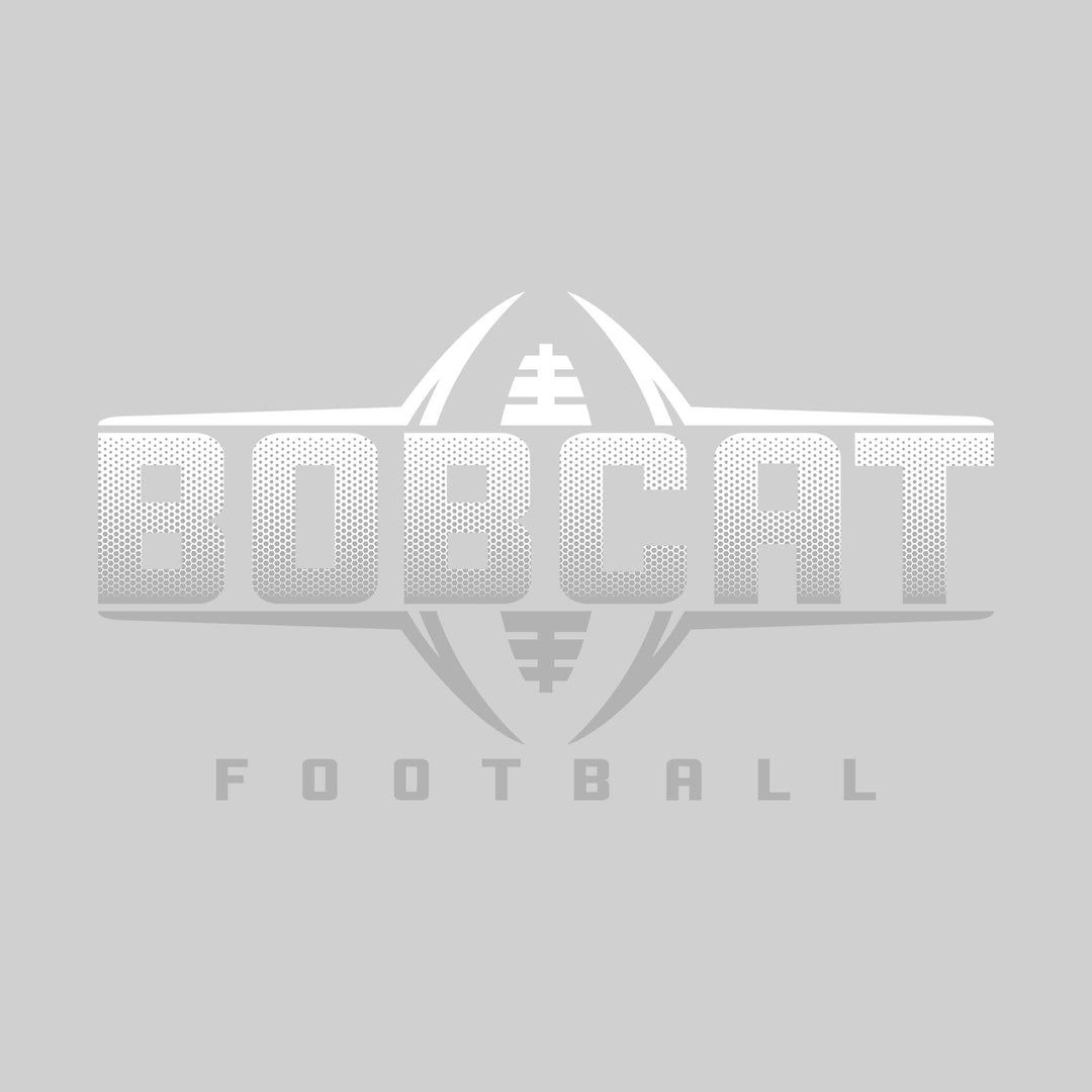 John Glenn Bobcats - Football - Football Shape Bracketing Mascot Name with Hex Pattern