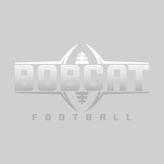 John Glenn Bobcats - Football - Football Shape Bracketing Mascot Name with Hex Pattern