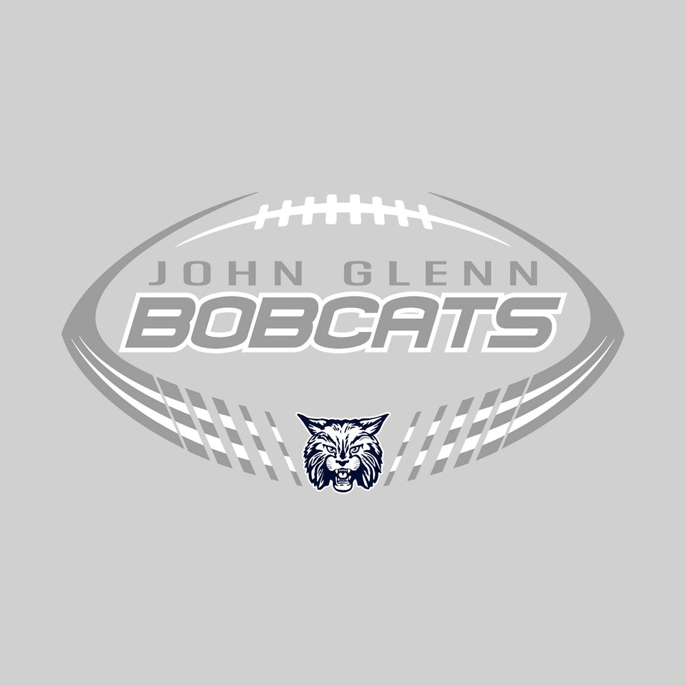 John Glenn Bobcats - Football - Football Shape with Mascot