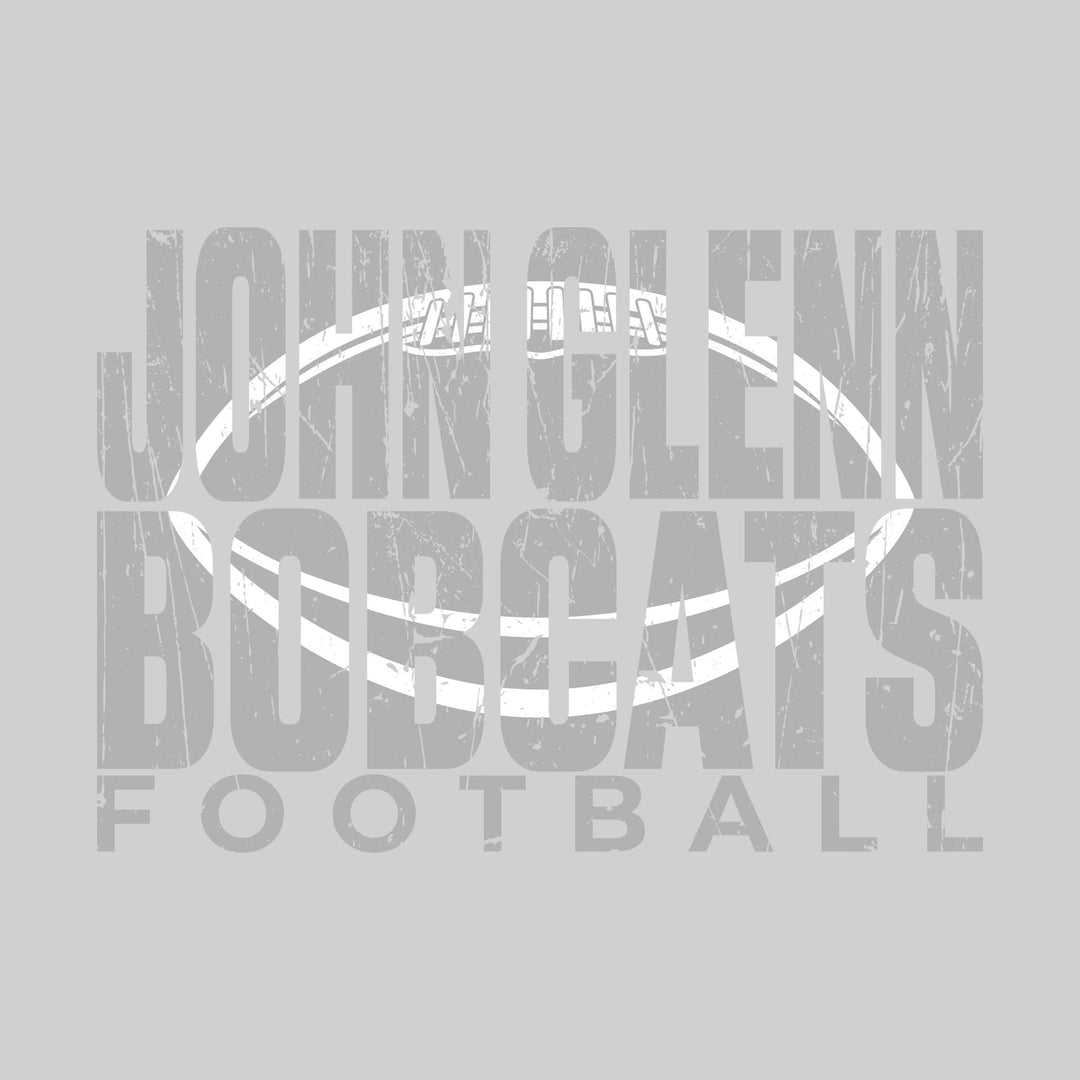 John Glenn Bobcats - Football - John Glenn Bobcats Football with Football Shape Inset