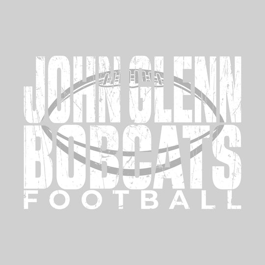 John Glenn Bobcats - Football - John Glenn Bobcats Football with Football Shape Inset