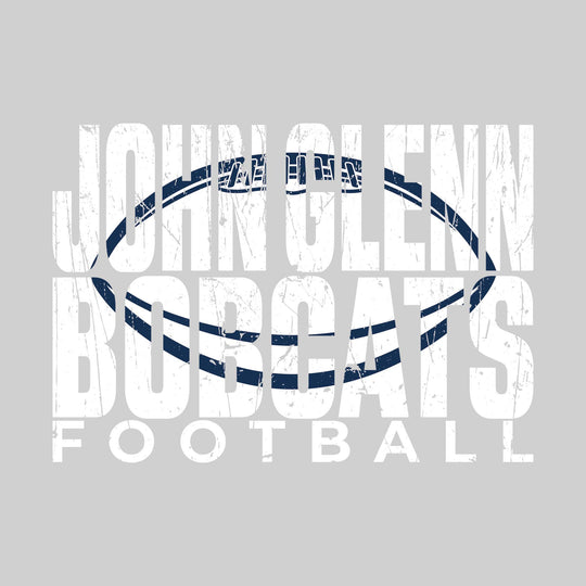 John Glenn Bobcats - Football - John Glenn Bobcats Football with Football Shape Inset