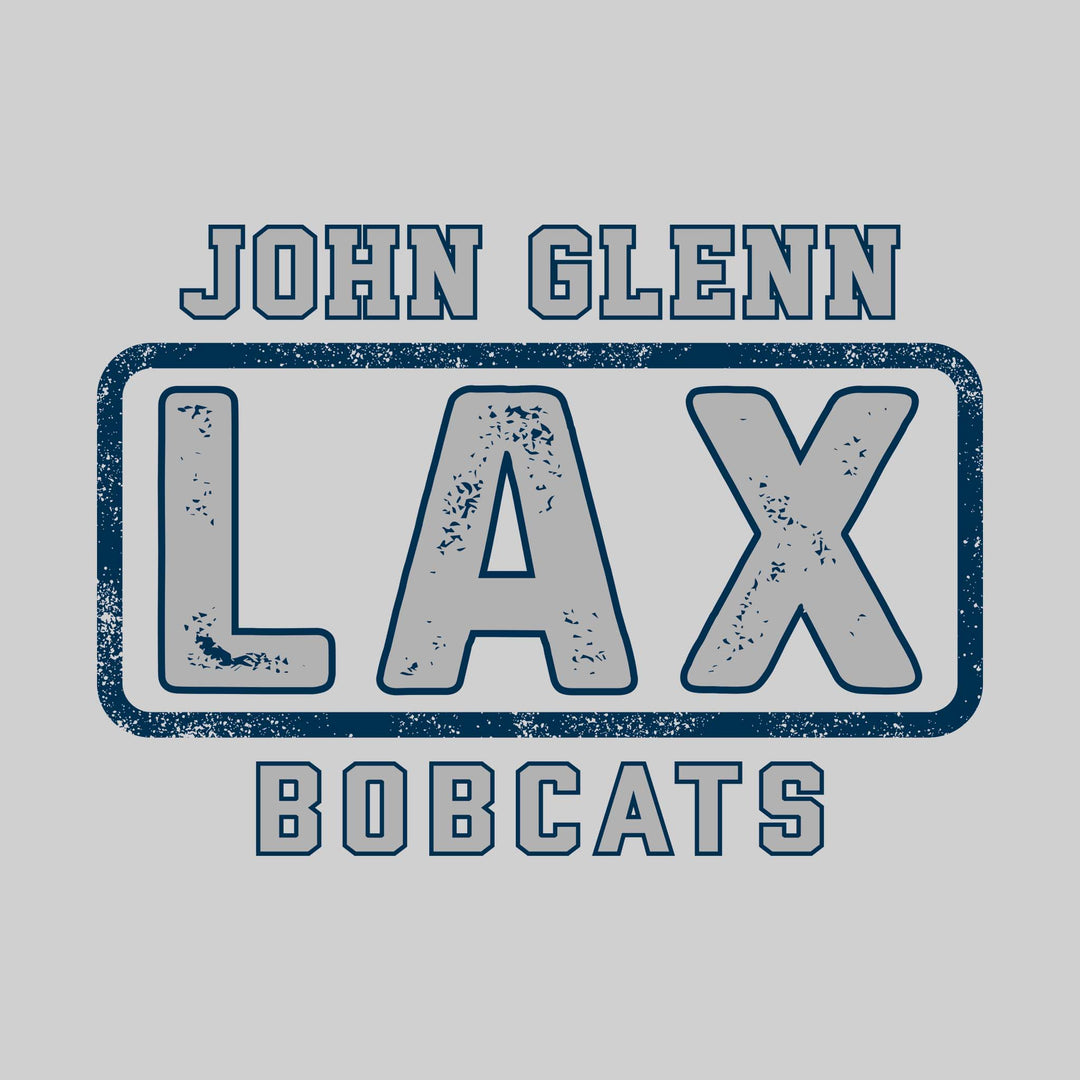 John Glenn Bobcats - Lacrosse - John Glenn Framed LAX with Mascot Name - Distressed