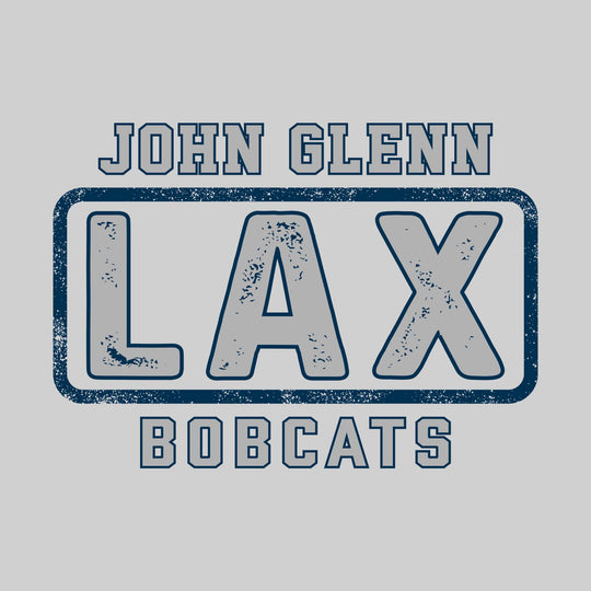 John Glenn Bobcats - Lacrosse - John Glenn Framed LAX with Mascot Name - Distressed
