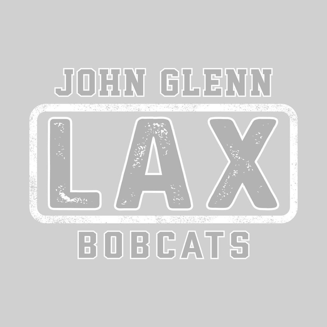 John Glenn Bobcats - Lacrosse - John Glenn Framed LAX with Mascot Name - Distressed
