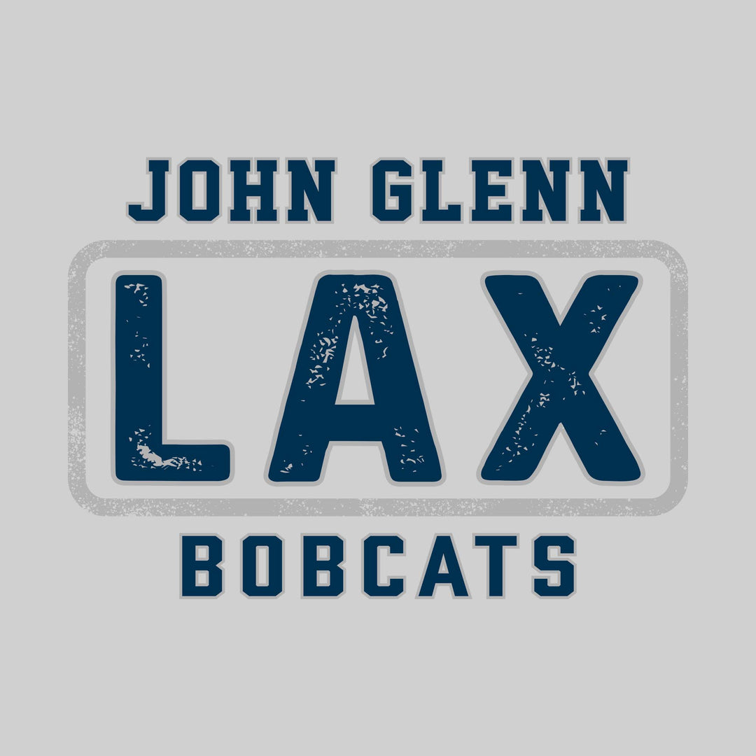 John Glenn Bobcats - Lacrosse - John Glenn Framed LAX with Mascot Name - Distressed