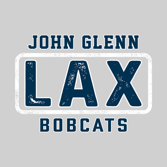 John Glenn Bobcats - Lacrosse - John Glenn Framed LAX with Mascot Name - Distressed