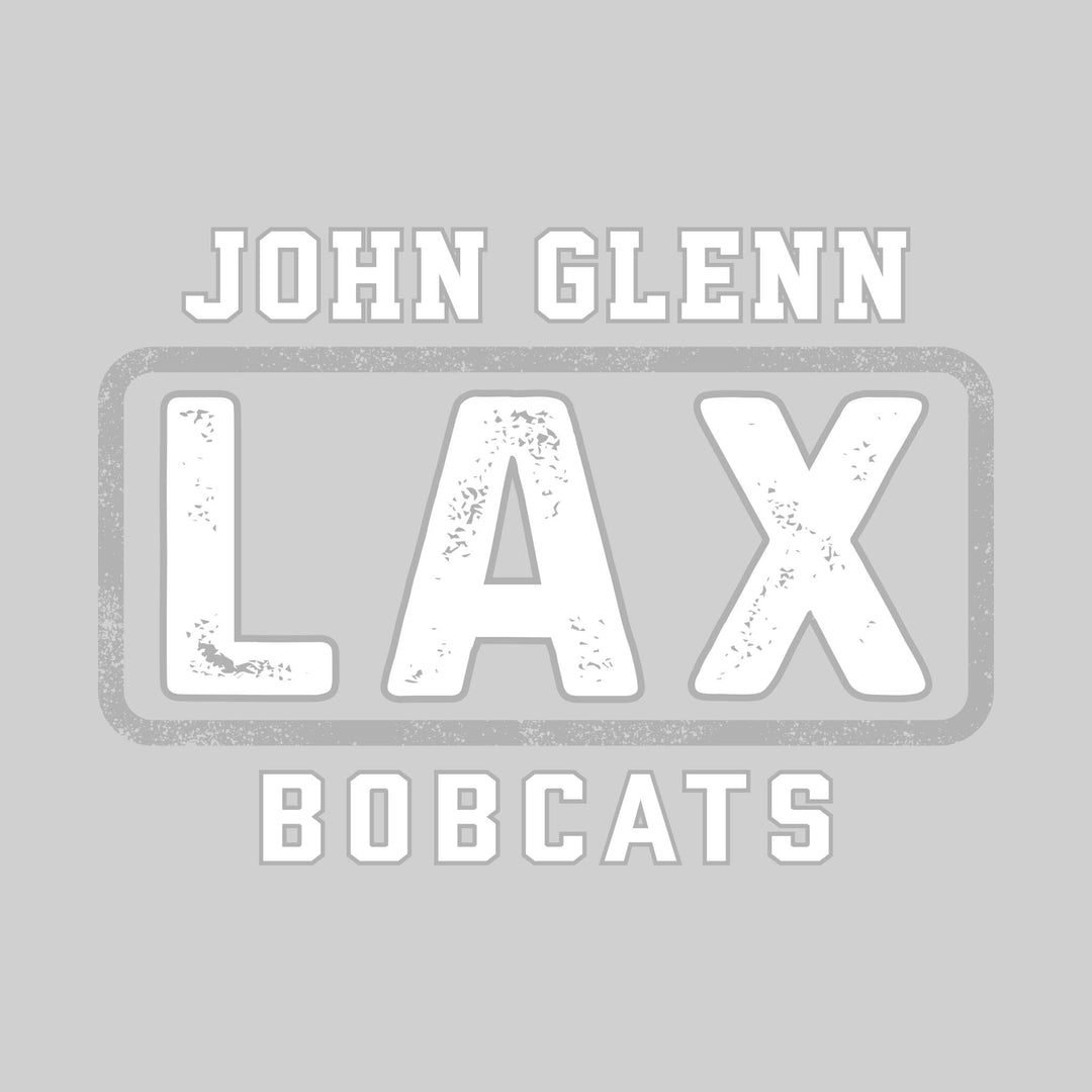 John Glenn Bobcats - Lacrosse - John Glenn Framed LAX with Mascot Name - Distressed