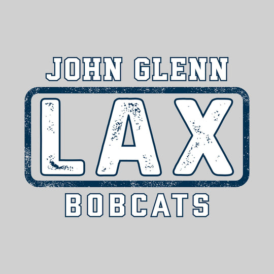 John Glenn Bobcats - Lacrosse - John Glenn Framed LAX with Mascot Name - Distressed