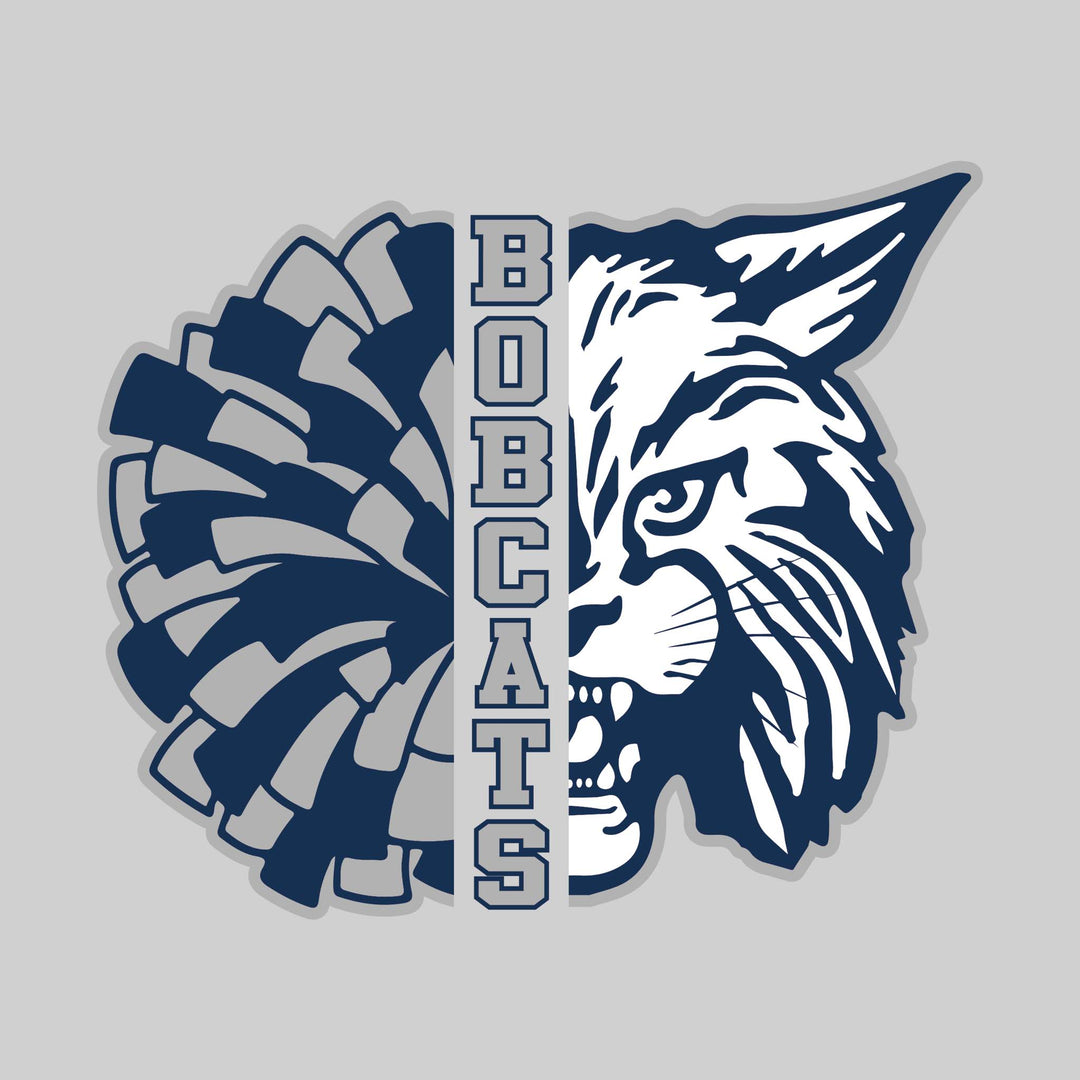 John Glenn Bobcats - Poms - Half Pom with Mascot