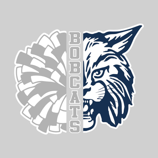 John Glenn Bobcats - Poms - Half Pom with Mascot