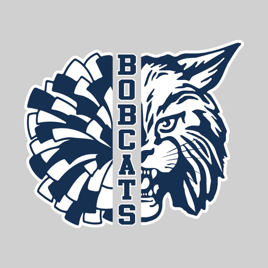 John Glenn Bobcats - Poms - Half Pom with Mascot