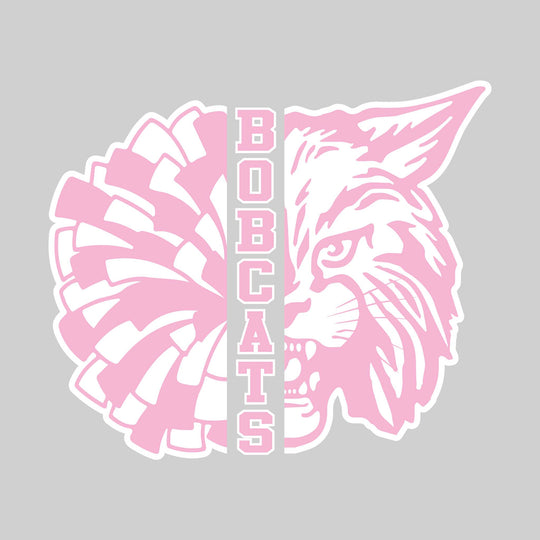 John Glenn Bobcats - Poms - Half Pom with Mascot