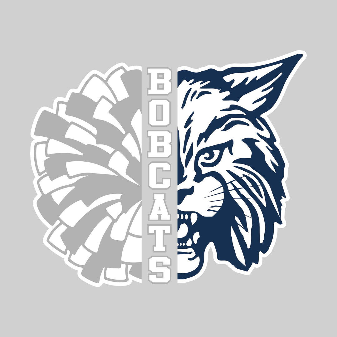 John Glenn Bobcats - Poms - Half Pom with Mascot