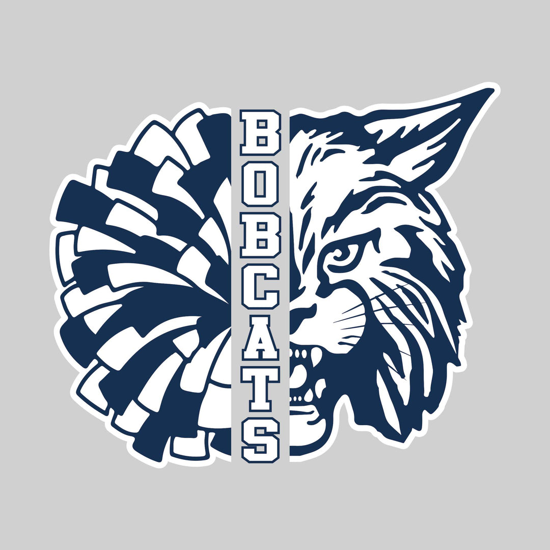 John Glenn Bobcats - Poms - Half Pom with Mascot
