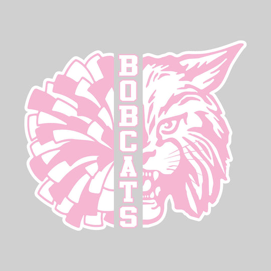 John Glenn Bobcats - Poms - Half Pom with Mascot