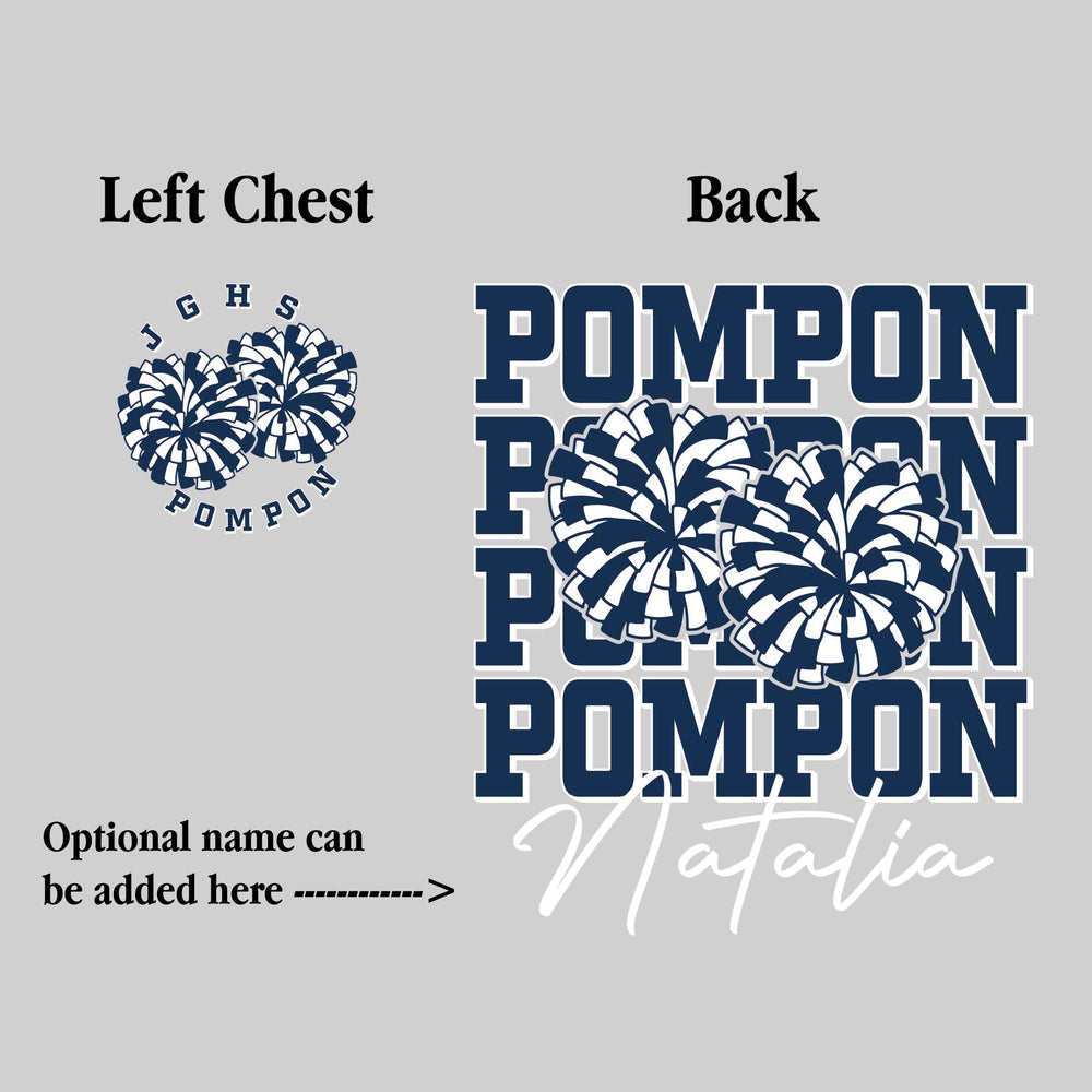 John Glenn Bobcats - Poms - JGHS Poms - Pompon Repeated with Pompons
