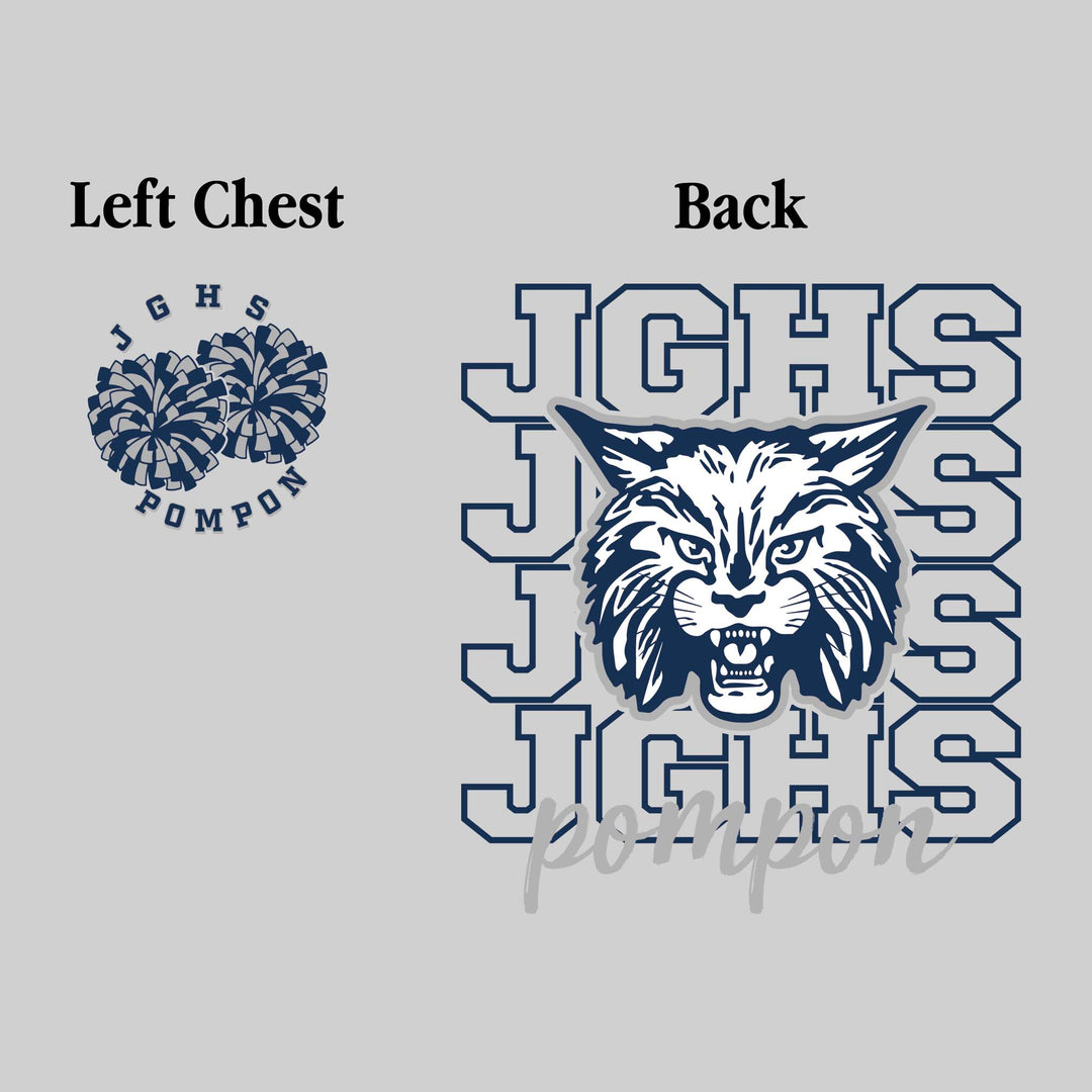 John Glenn Bobcats - Poms - JGHS Repeated with Mascot