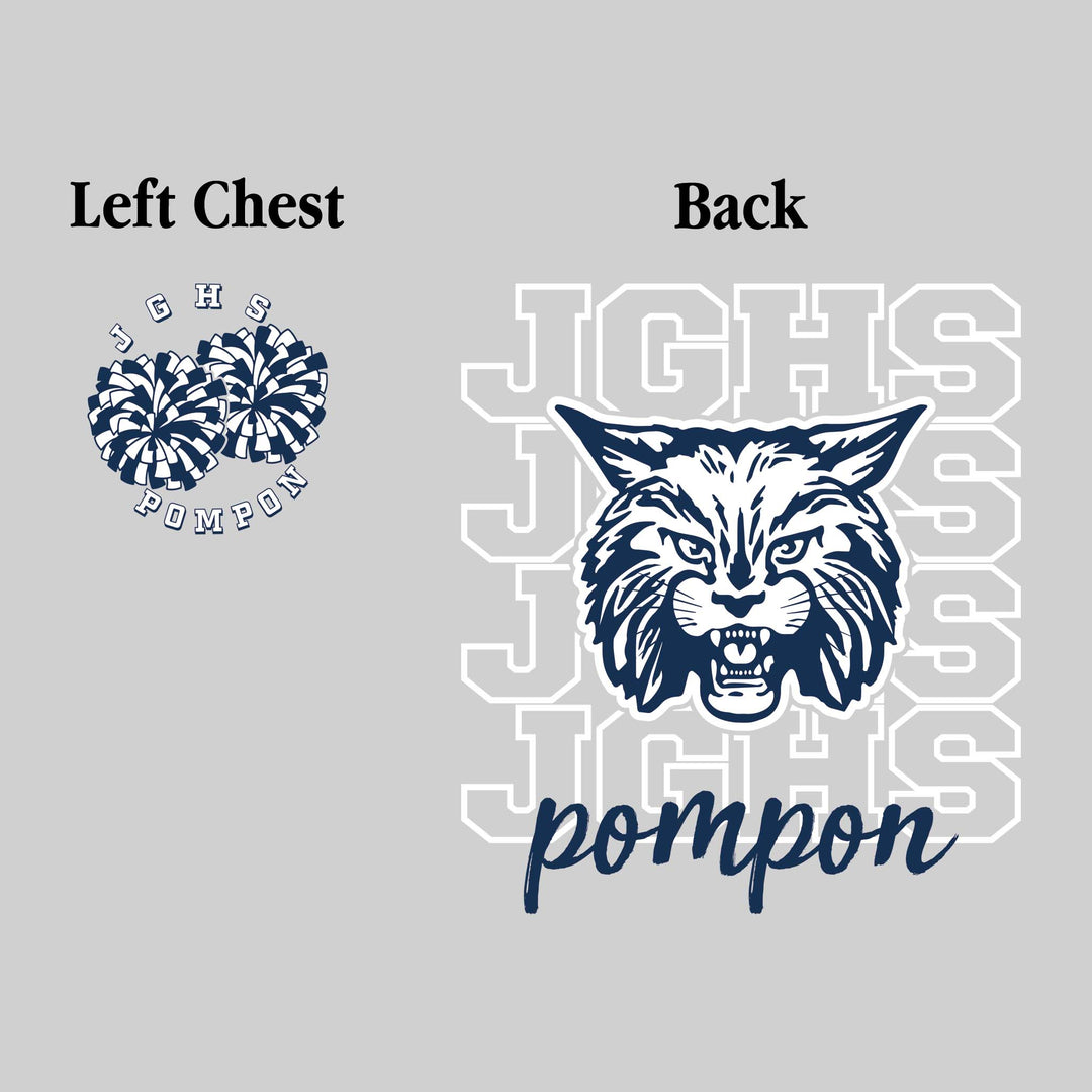 John Glenn Bobcats - Poms - JGHS Repeated with Mascot