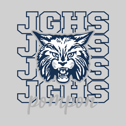 John Glenn Bobcats - Poms - JGHS Repeated with Mascot