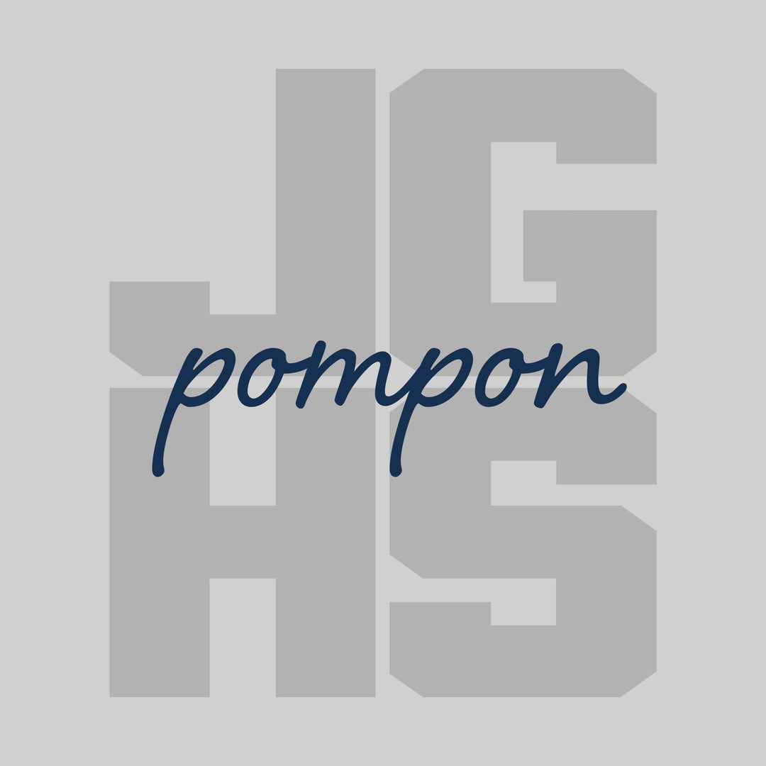 John Glenn Bobcats - Poms - JGHS Stacked with Cursive Pompon