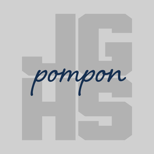 John Glenn Bobcats - Poms - JGHS Stacked with Cursive Pompon