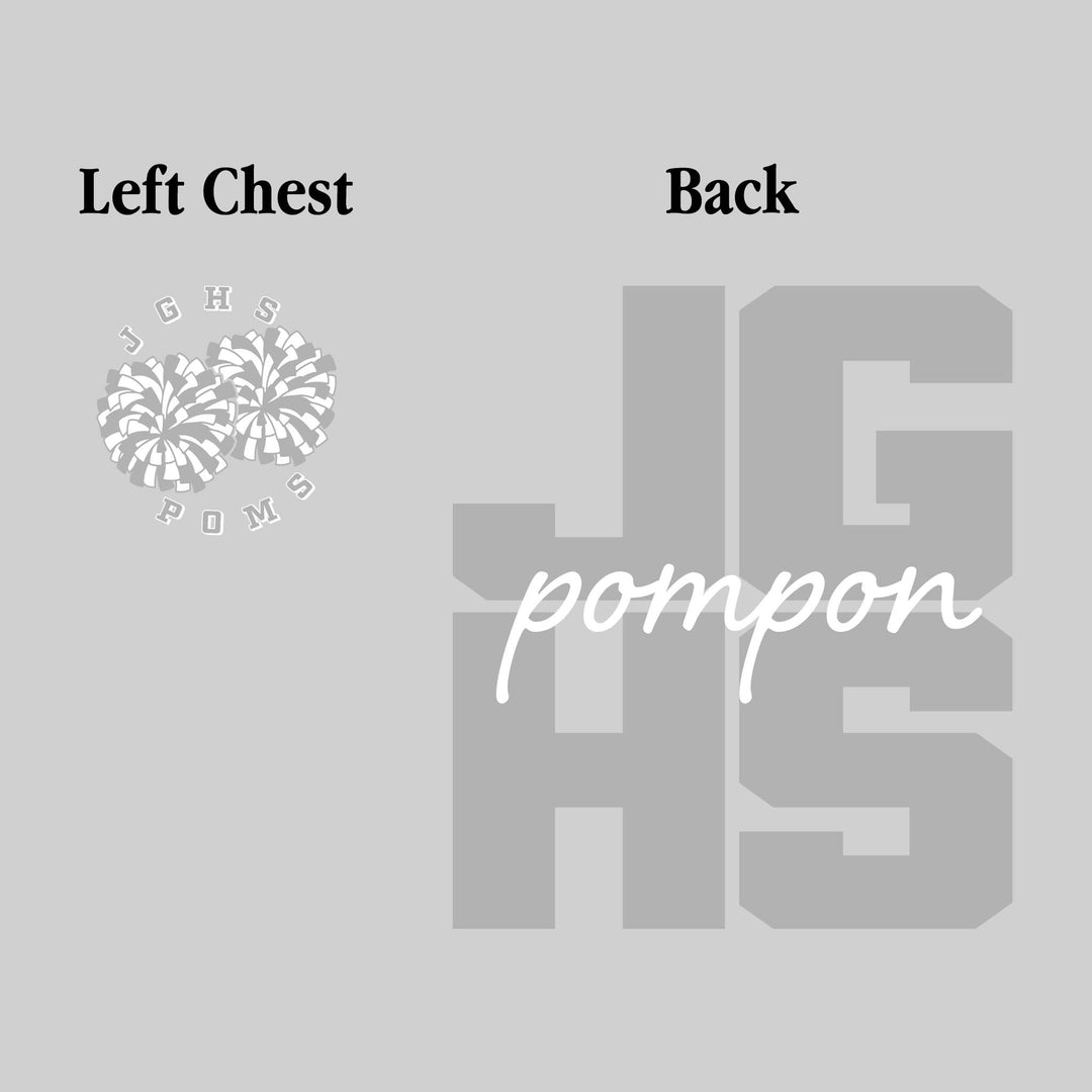 John Glenn Bobcats - Poms - JGHS Stacked with Cursive Pompon