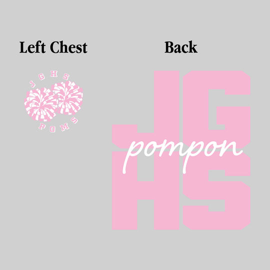 John Glenn Bobcats - Poms - JGHS Stacked with Cursive Pompon