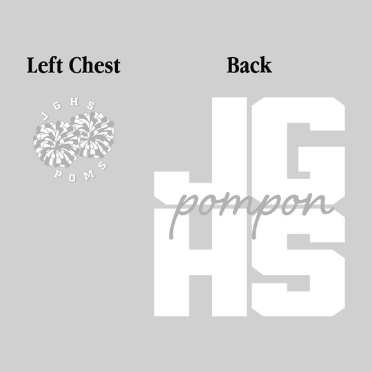 John Glenn Bobcats - Poms - JGHS Stacked with Cursive Pompon