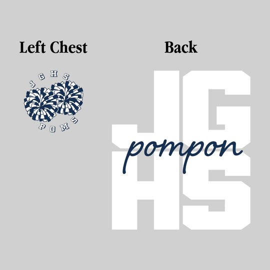 John Glenn Bobcats - Poms - JGHS Stacked with Cursive Pompon