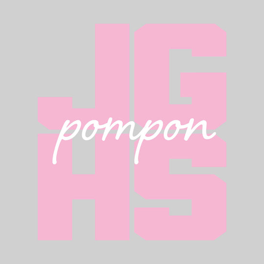 John Glenn Bobcats - Poms - JGHS Stacked with Cursive Pompon