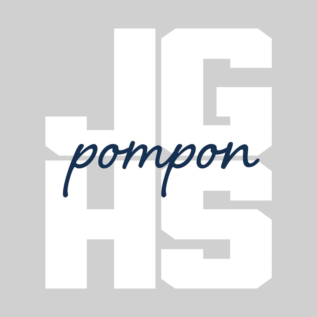 John Glenn Bobcats - Poms - JGHS Stacked with Cursive Pompon
