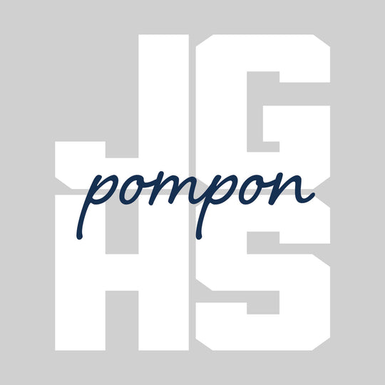 John Glenn Bobcats - Poms - JGHS Stacked with Cursive Pompon