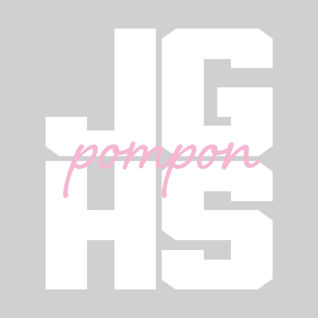 John Glenn Bobcats - Poms - JGHS Stacked with Cursive Pompon