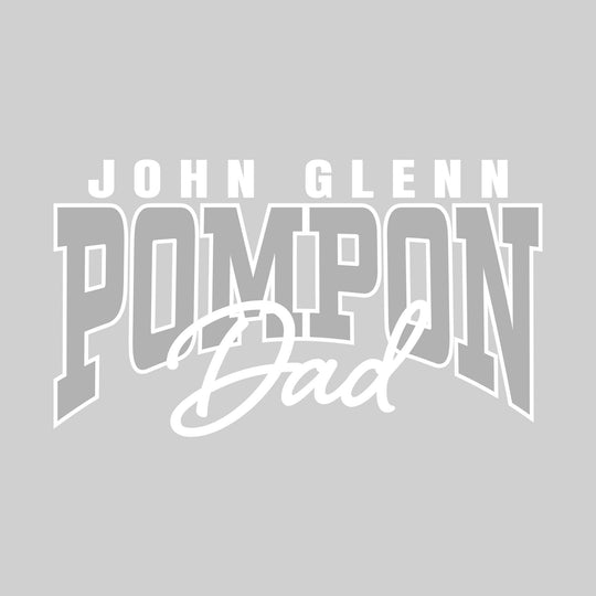 John Glenn Bobcats - Poms - John Glenn Pompon Dad - Arched Text