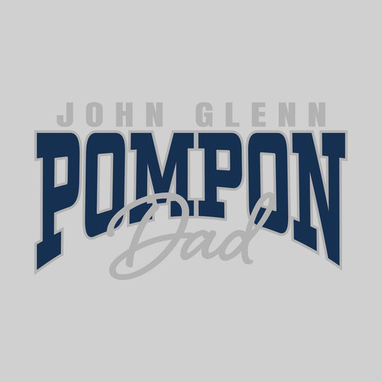 John Glenn Bobcats - Poms - John Glenn Pompon Dad - Arched Text